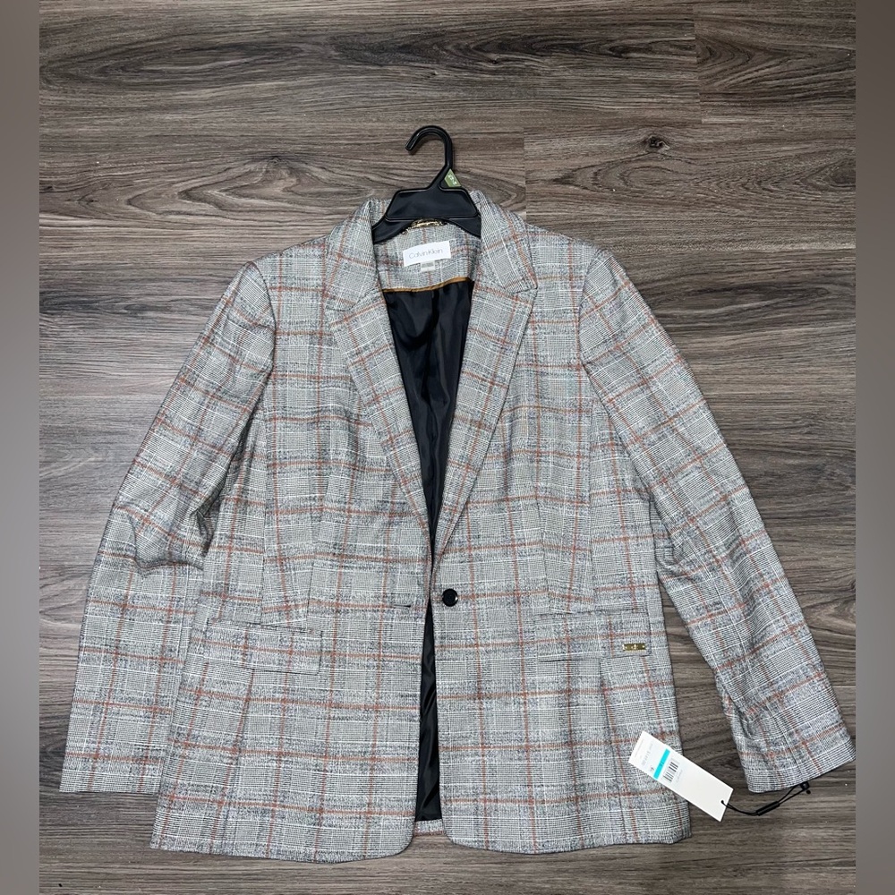 NWT Calvin Klein Women's Blazer Single Button Closure - Picture 2 of 8